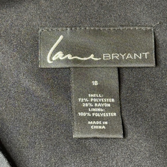 Lane Bryant Black and Silver Sleeveless Lined Brocade Cocktail Dress Size 16 - Picture 8 of 8